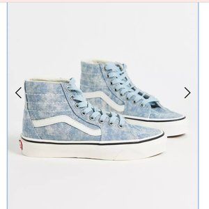 Vans SK8-Hi Tapered Denim Destroy sneakers in sky blue